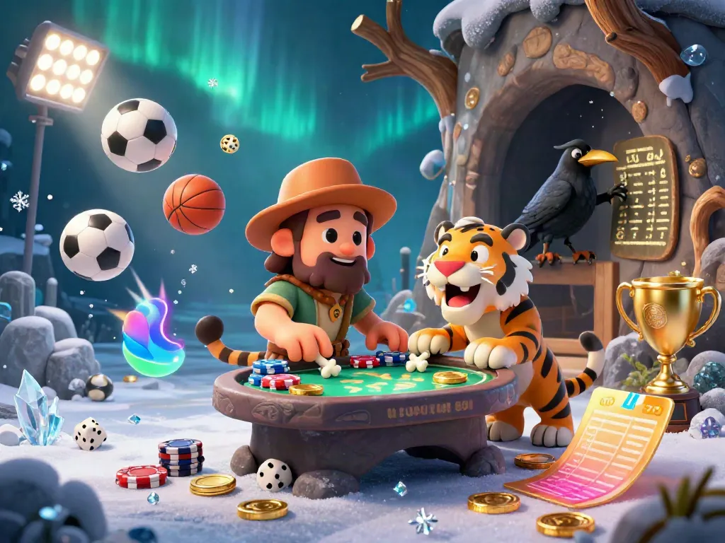 Engage in thrilling bets at ku 88 with a dynamic 3D illustration showcasing a prehistoric casino atmosphere.