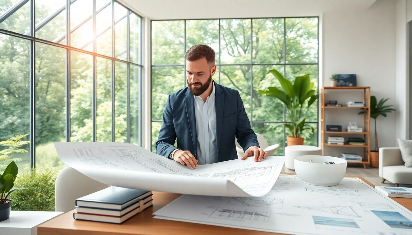 Planungsdiskussion direkt zur Website ueber Baugenehmigung Wintergarten in modernem Buero.