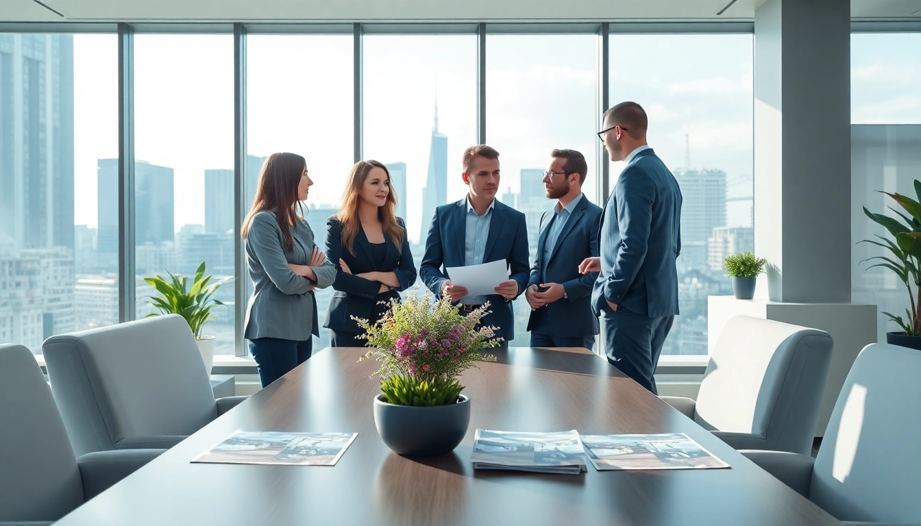 Immobilienmakler Frankfurt Preungesheim berät Kunden in einem modernen Büro.