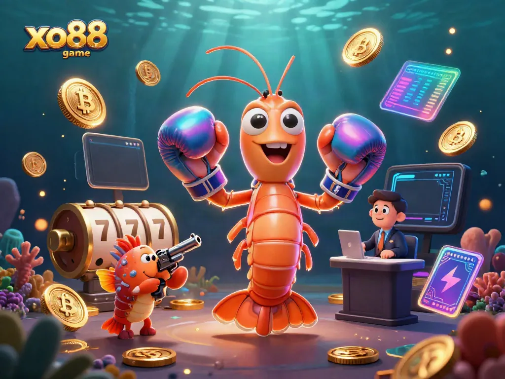 Experience the excitement of the xo88 game with vibrant casino elements, iridescent characters, and dynamic visuals.