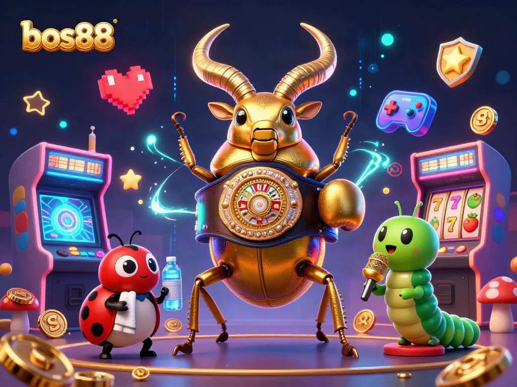 Experience thrilling gameplay with bos88 amidst colorful casino-themed elements and exciting characters.