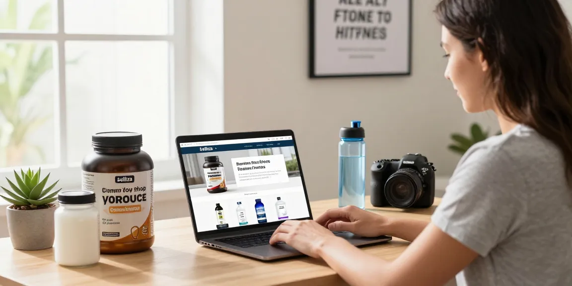 Selliza Pharma Shop - Online Einkaufserlebnis für Fitnessprodukte in modernem Setting.