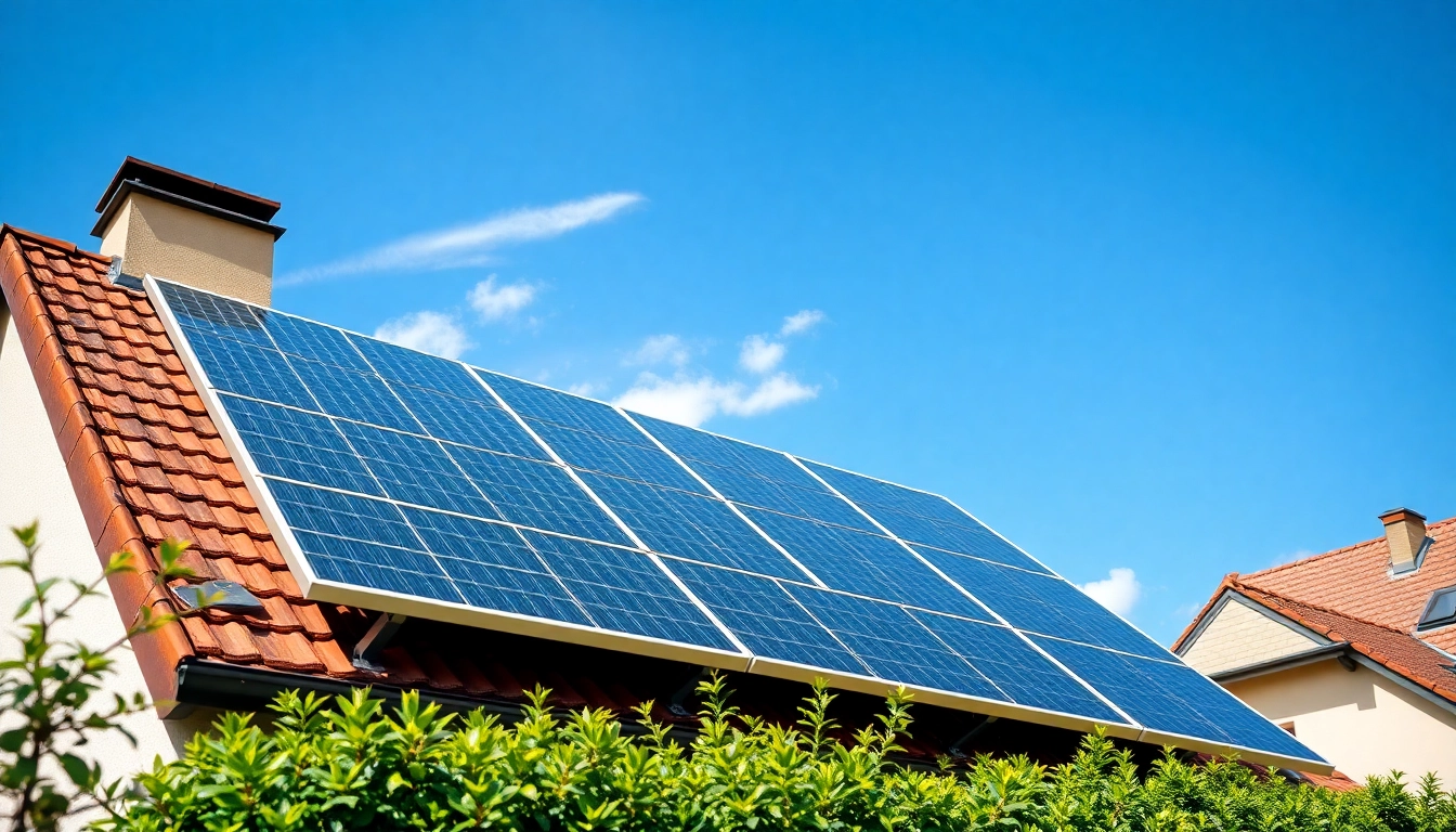 Installieren von PV Anlage Kosten Wien mit hochwertigen Solarpanels auf einem Dach in Wien