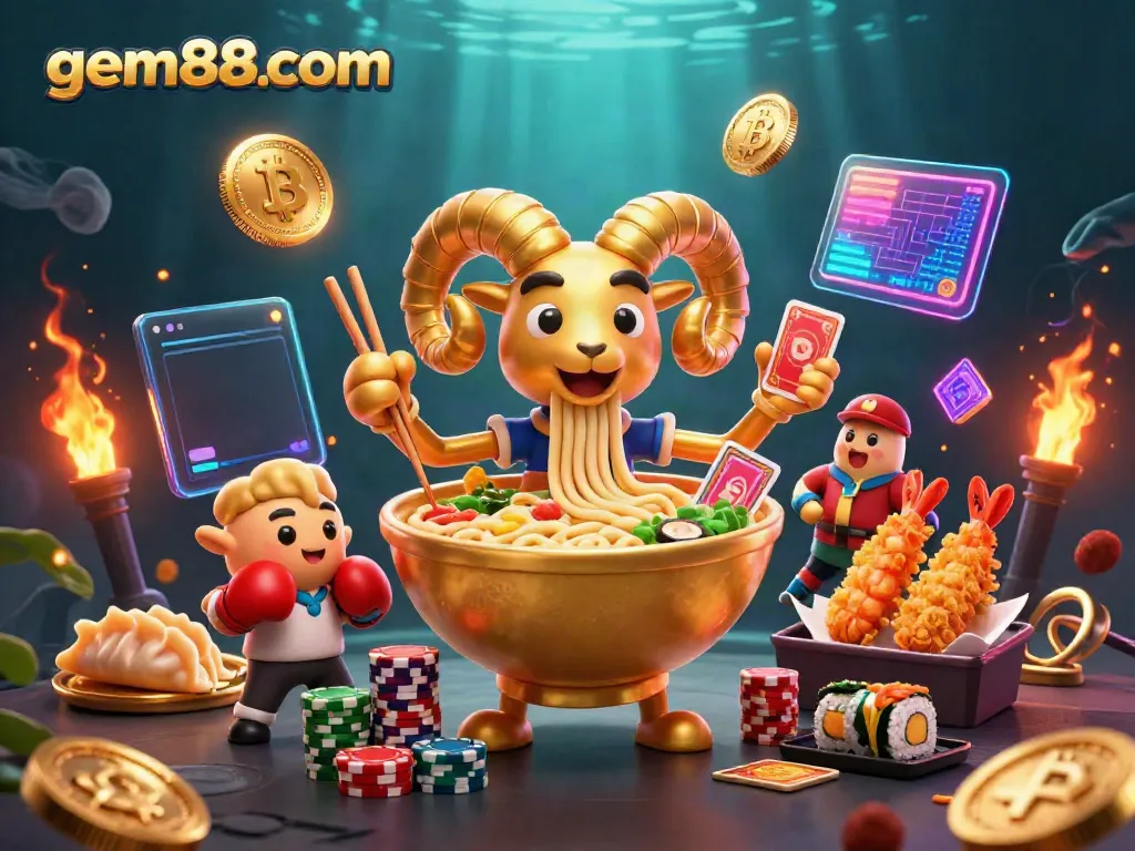 Gamble strategically with gem88com's vibrant 3D casino characters and dynamic crypto elements