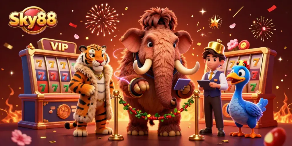 Experience thrilling action at Sky88 casino with dynamic characters and engaging game elements.