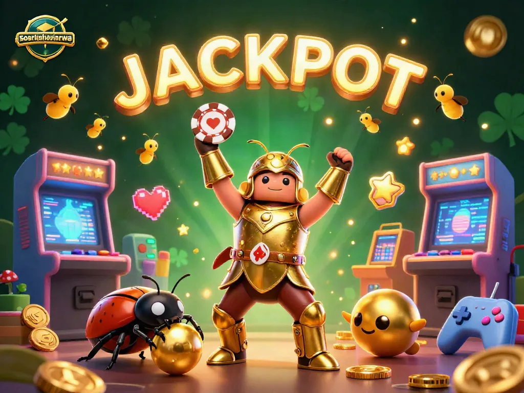 Engage with soarbehaviorwa's jackpot excitement in a vibrant casino atmosphere illustration.